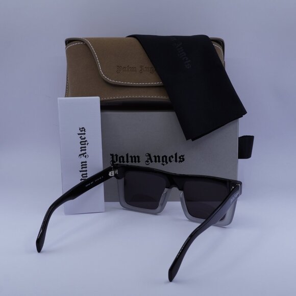 Palm Angels PERI109 NAPA 0907 Square Sunglasses - Black/Grey/Grey - Picture 9 of 9